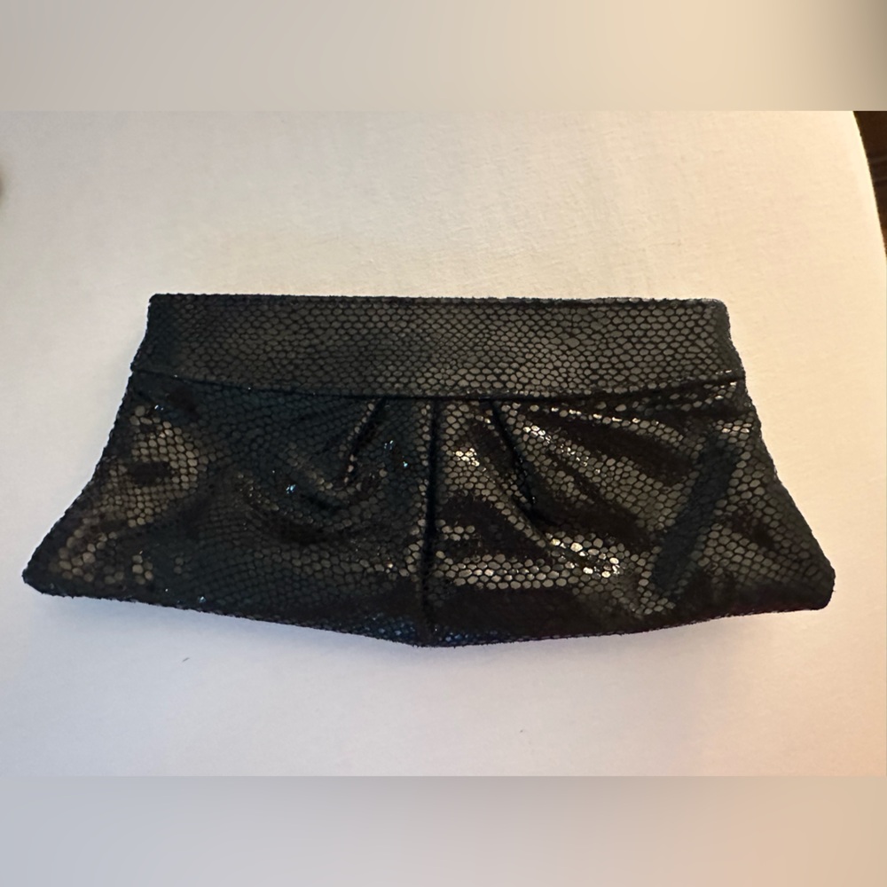 Lauren Merkin Black Sequin Clutch